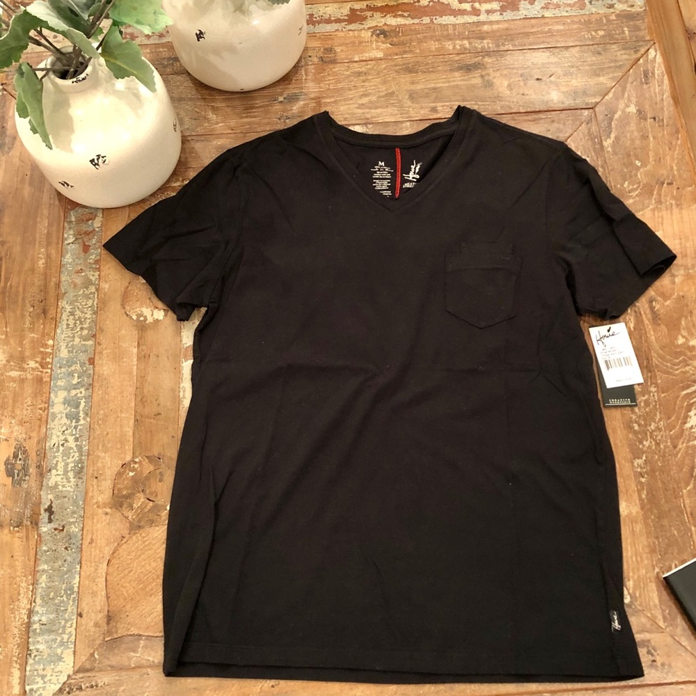Howe Black V Neck Tee